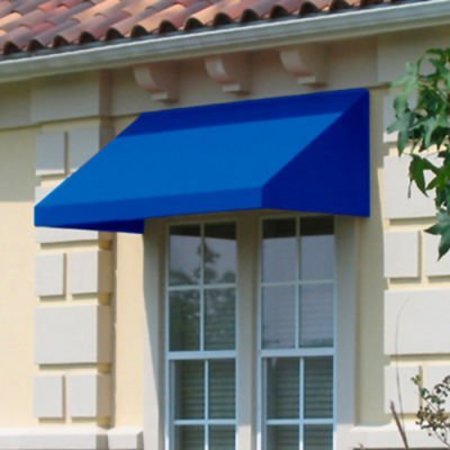 AWNTECH , Window/Entry Awning 4' 4-1/2inW x 2' 6inD x 1' 4inH Bright Blue EN1030-4BB